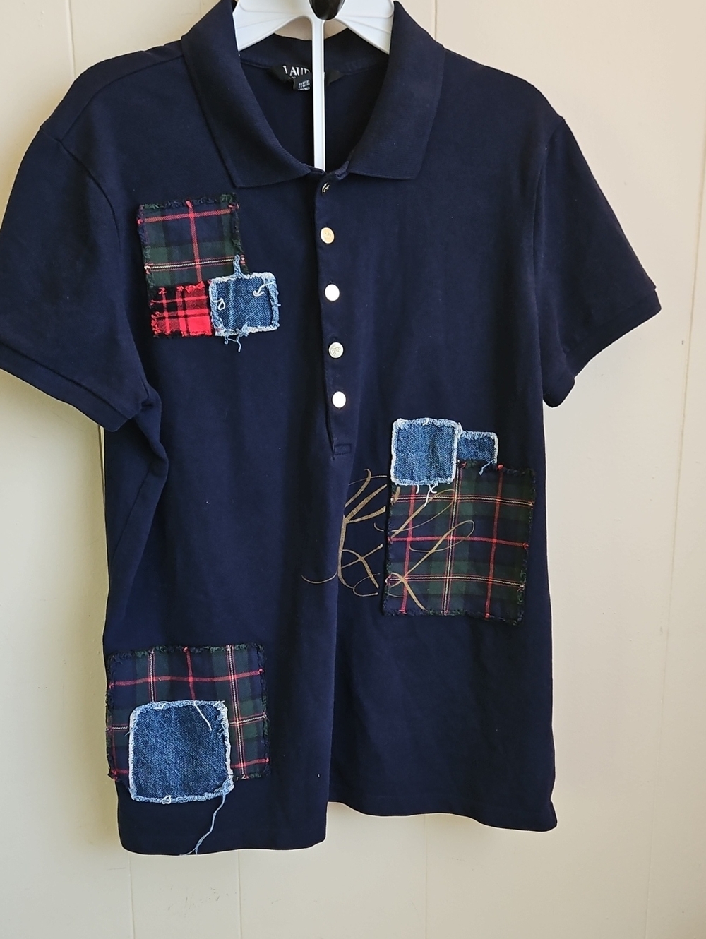 Polo by Ralph Lauren Denim Patchwork Polo Shirt